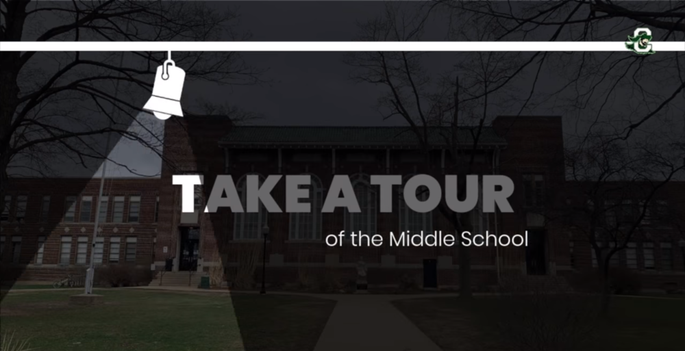 Take a Tour of the Middle School - Photo of the from of Clare Middle School